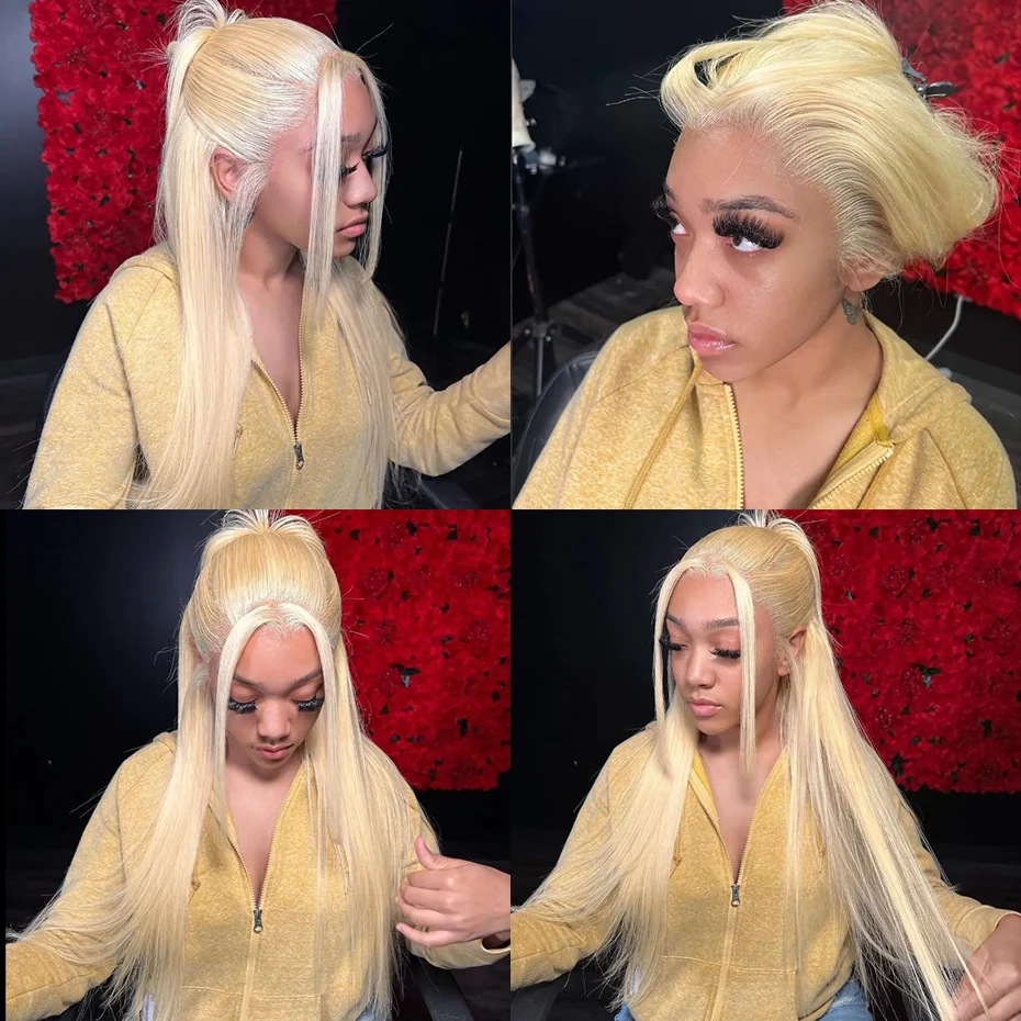 

30 Inch Straight 613 Colored HD Lace Frontal Wig 13x4 13X6 360 Honey Blonde Lace Front Wig Human Hair Pre Plucked With Baby Hair