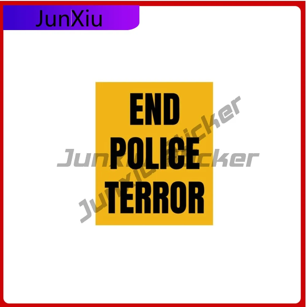 End Police Terror Sticker Justice For Tyre Nichols Death Decal Accessory Laptop Rv Camper Window Phone Trunk Windows Graphic Pvc