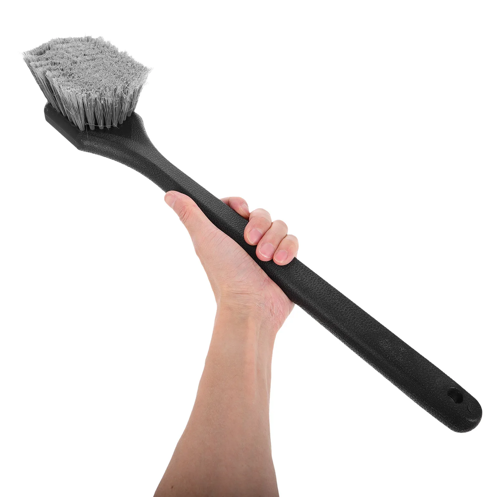 Long Handle Auto Detailing Brush Car Rim Cleaner Strong Tire Scrub Brush Wheel and Tire Cleaner for Car Care Detailing Kit
