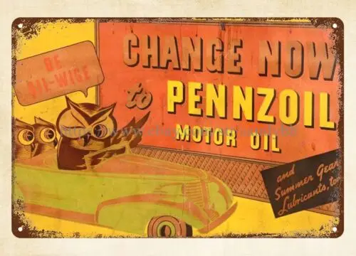 man cave metal wall flowers Pennzoil Motor Oil metal tin sign