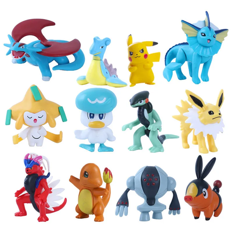 Pokemon Anime-Figur Eevee Charizard Pikachu Cartoon-Figuren Sammlung Modell Taschenmonster Actionfiguren Geburtstagsgeschenke