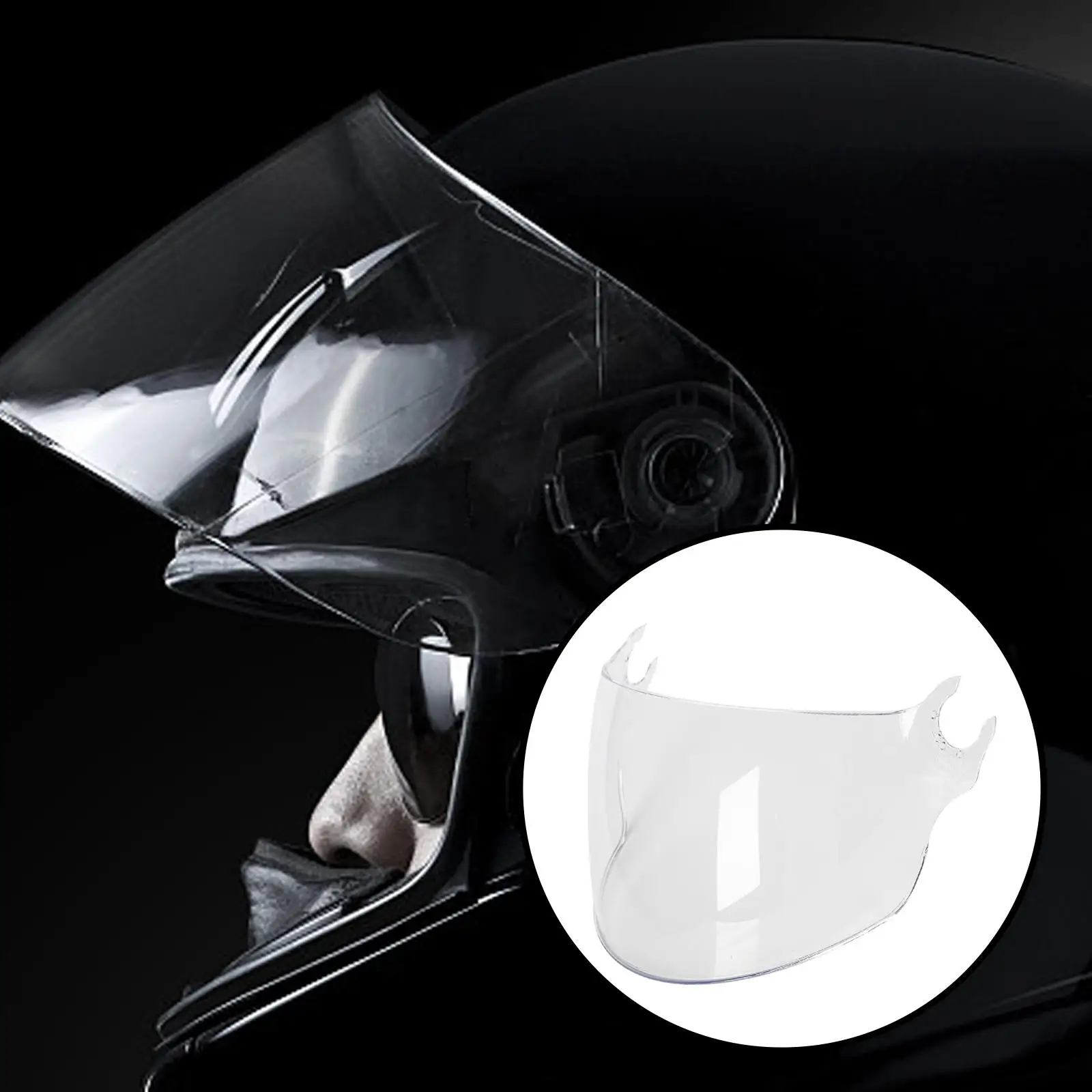 

Open Face Helmet Visor Lens Flip Up Anti Scratch Windshield Motorcycle Repair Part for OF
