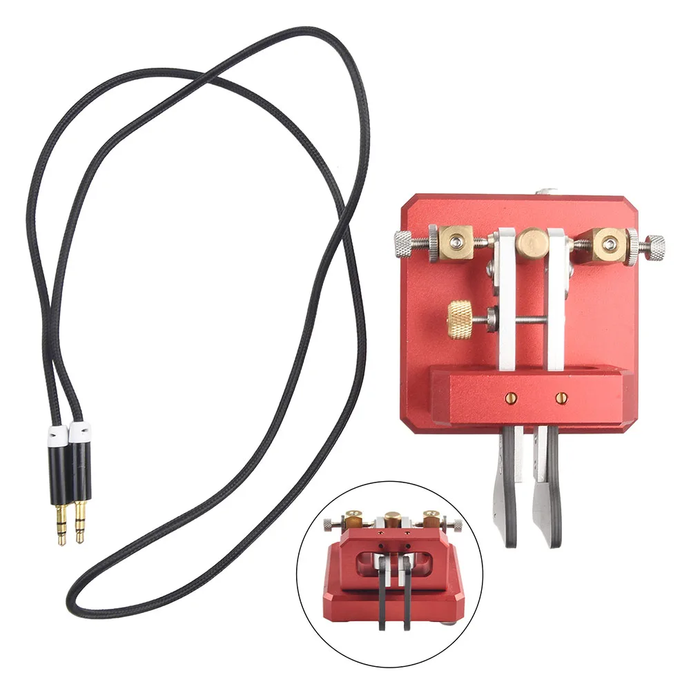For CW Key with Automatic Dual-Paddle Action and Sandblasted Anodized Finish for Ham Radio For Morse Code Applications