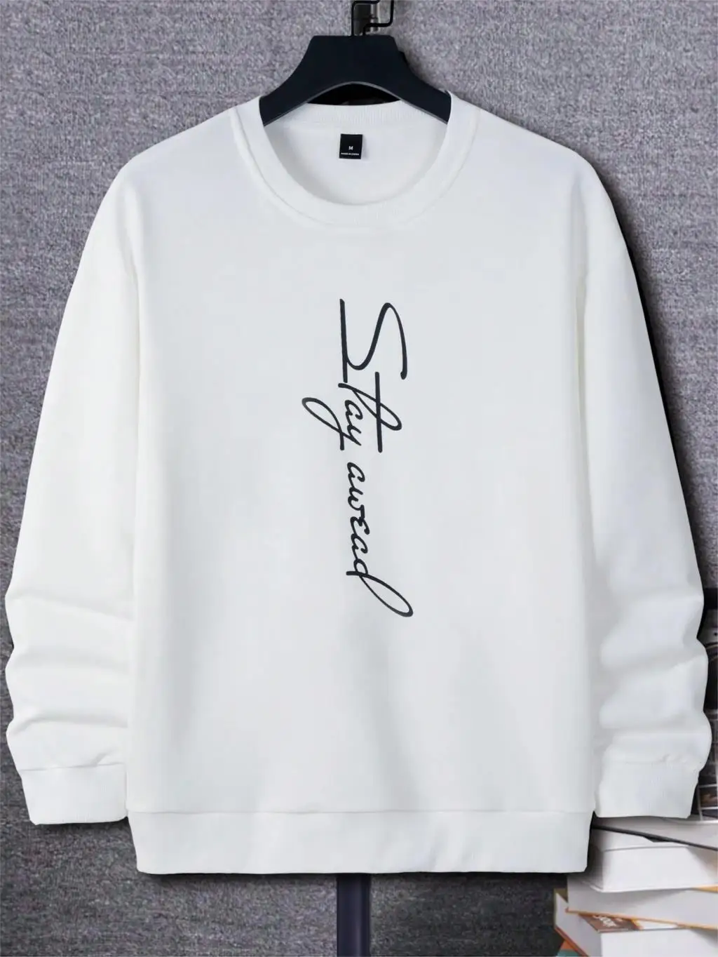 

Autumn and Winter Men's Sweatshirt Letter Graphic Printing Long Sleeve Street Trend Pure Cotton Loose and Comfortable Clothes