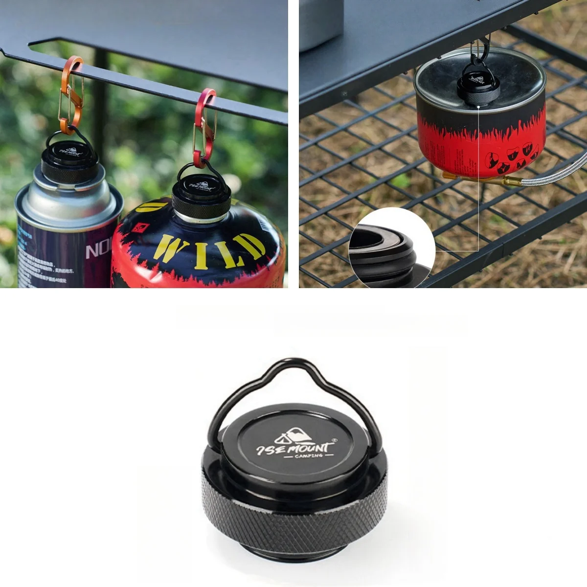 Aluminum Alloy Magnetic Suction Tank Cover Portable Strong Magnetic Adsorption Base Outdoor Camping Gas Tank Sealing Cover