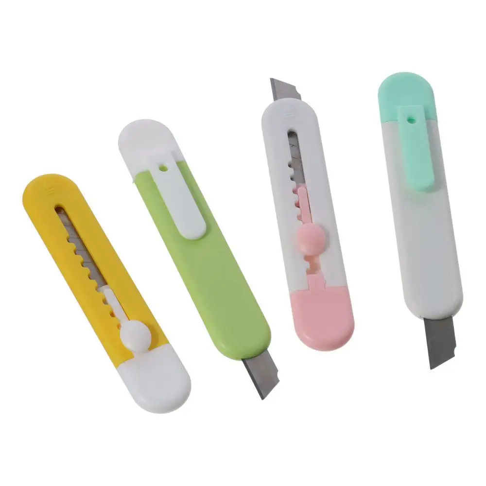 Kleiner Boxöffner aus Kunststoff/Metall, 3,66 x 0,74 Zoll, Wolkenmuster, Unboxing-Gerät, bonbonfarbener Sicherheits-Papierschneider, Büro