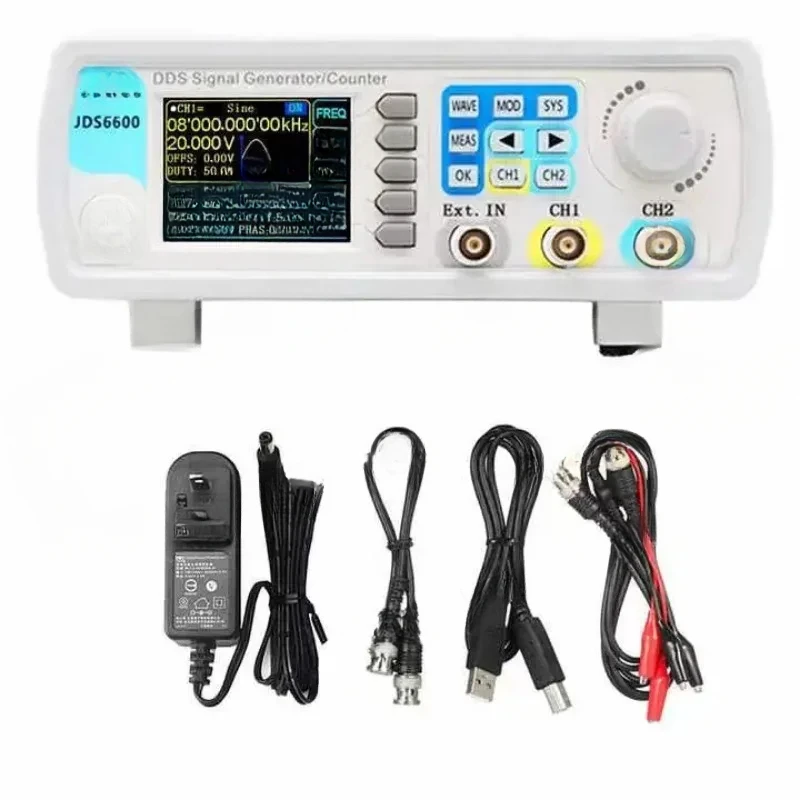 JDS6600 15/30/40/50/60MHz DDS Function Signal Generator Dual/2-Channel Frequency Meter Arbitrary Waveform Pulse Sweep Counter