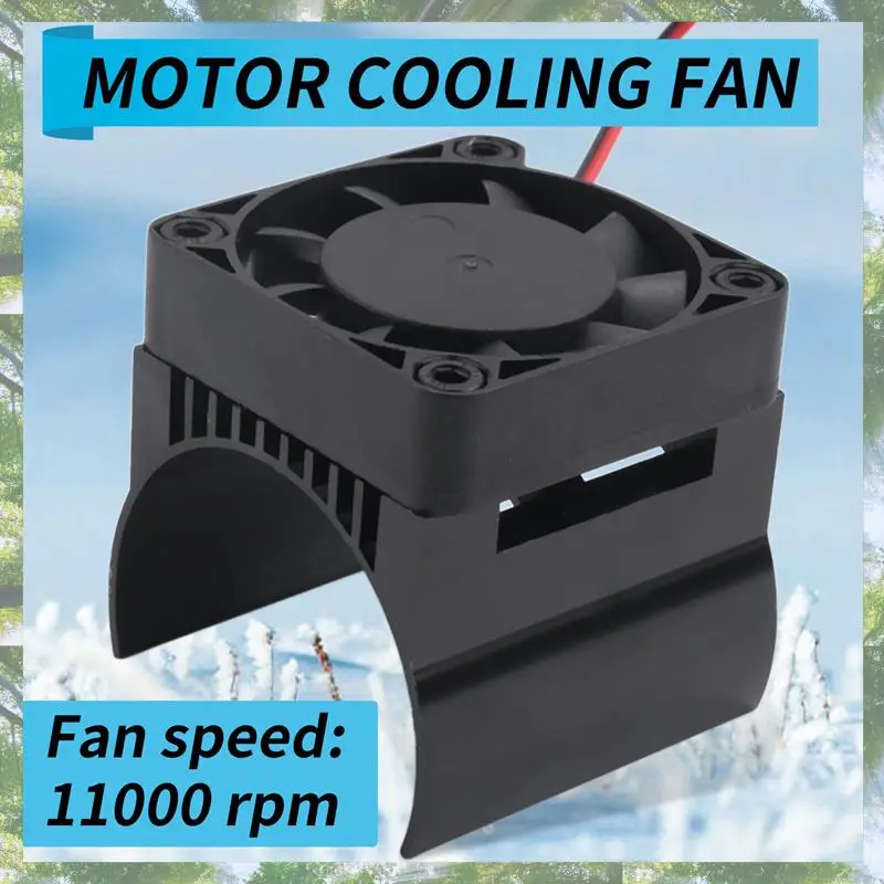 T84C-3X 42 mm motorkoelventilator koellichaam voor Traxxas 1/10 E-Maxx E-Revo Summit Arrma 1/8 Kraton Talion Typhon RC auto, zwart