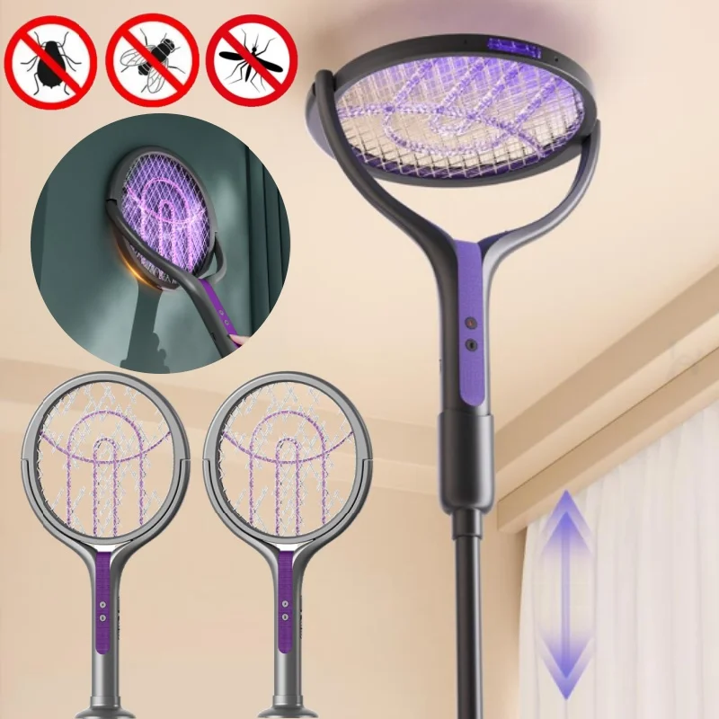 

Многофункциональная перезаряжаемая мухобойка и москитная ракетка, выдвижная складная электрическая мухобойка