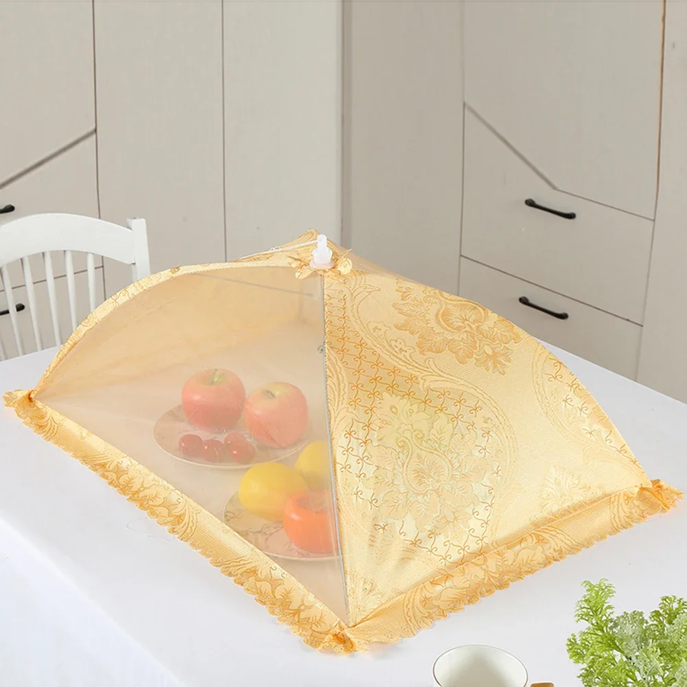 Portable Umbrella Style Food Cover Anti Mosquito Meal Cover Lace Table Cover Food Cover Kitchen Gadgets Cooking Tools 50x70cm