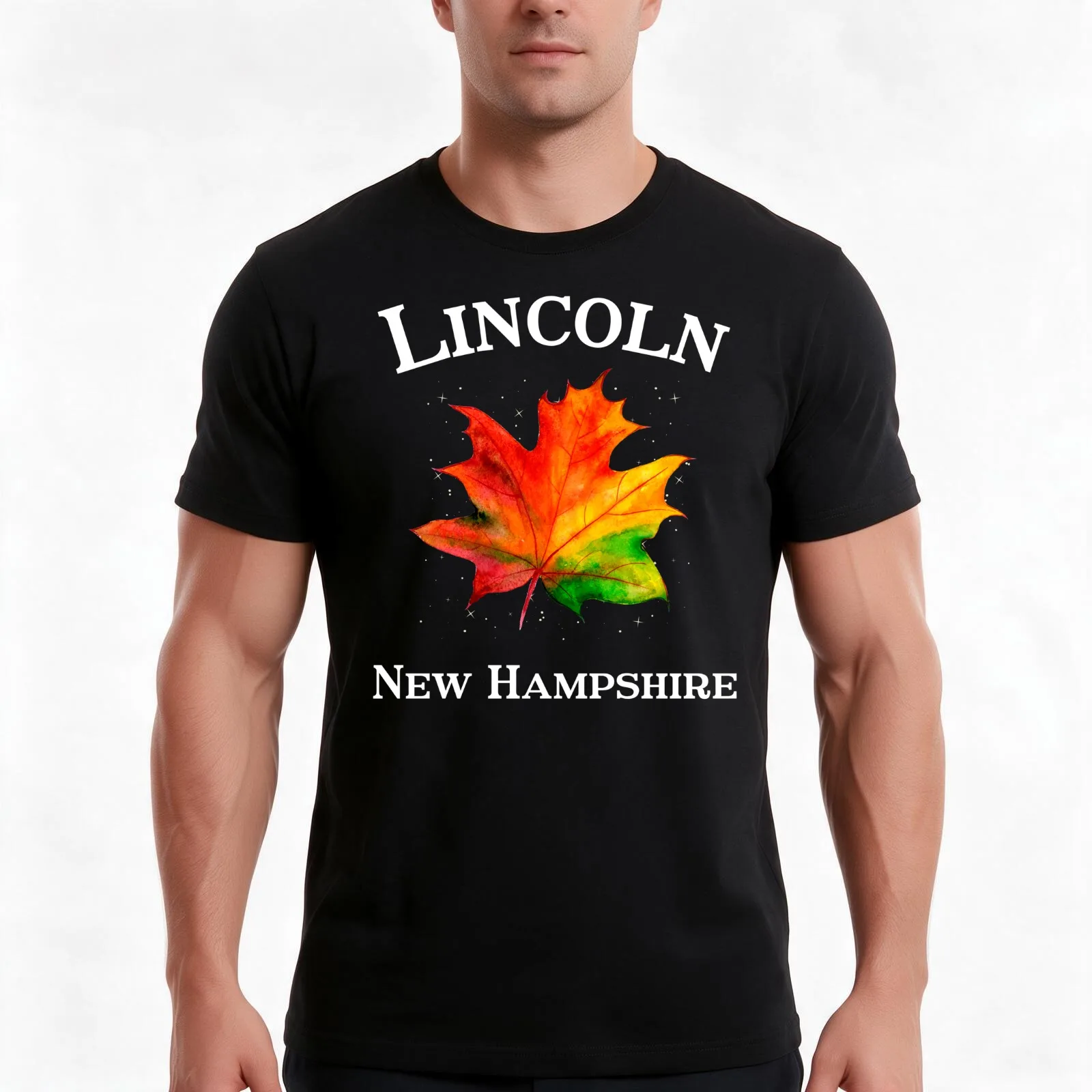 Lincoln, New Hampshire T-Shirt, Summer Casual Cotton Tee, Oversized Streetwear Tops, Vintage Graphic Print, Unisex Men Women