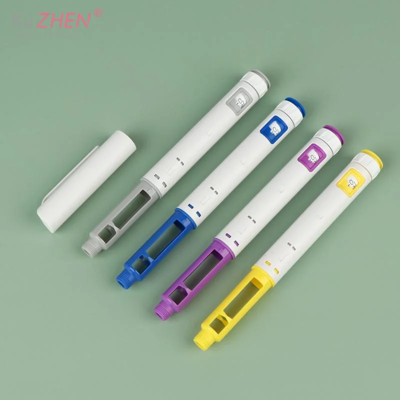 Yellow/Purple/Dark Blue/Gray Adjustable 3ml Plastic Injection Pen Portable Single-Use Injection Pen For Insulin / Growth Hormone