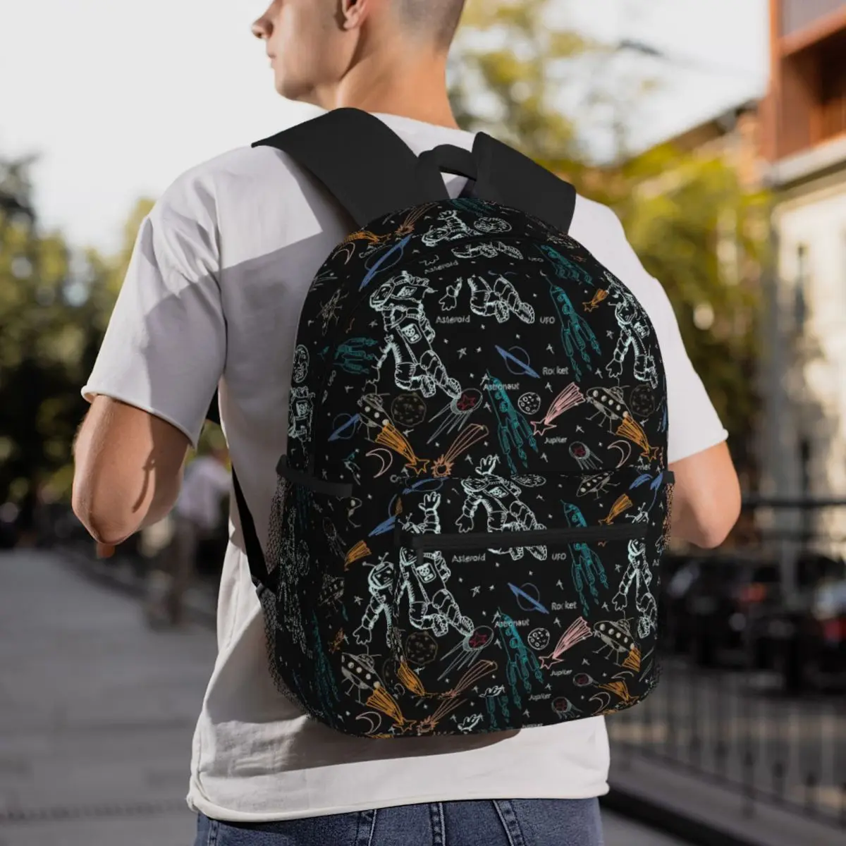 Cartoon Rocket Planet Creative Universe Style Backpack Student BookBag Children School Bag Computer Shoulder Bags for Boys Girls