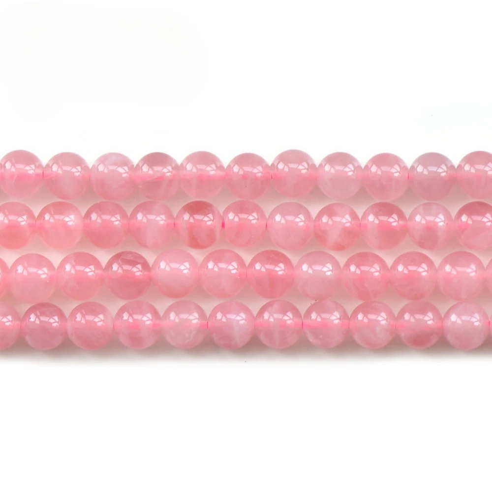 

Grade AAA Natural Madagascar Rose Quartz Beads NOT Dyed 6mm-14mm Smooth Polished Round 15 Inch Strand