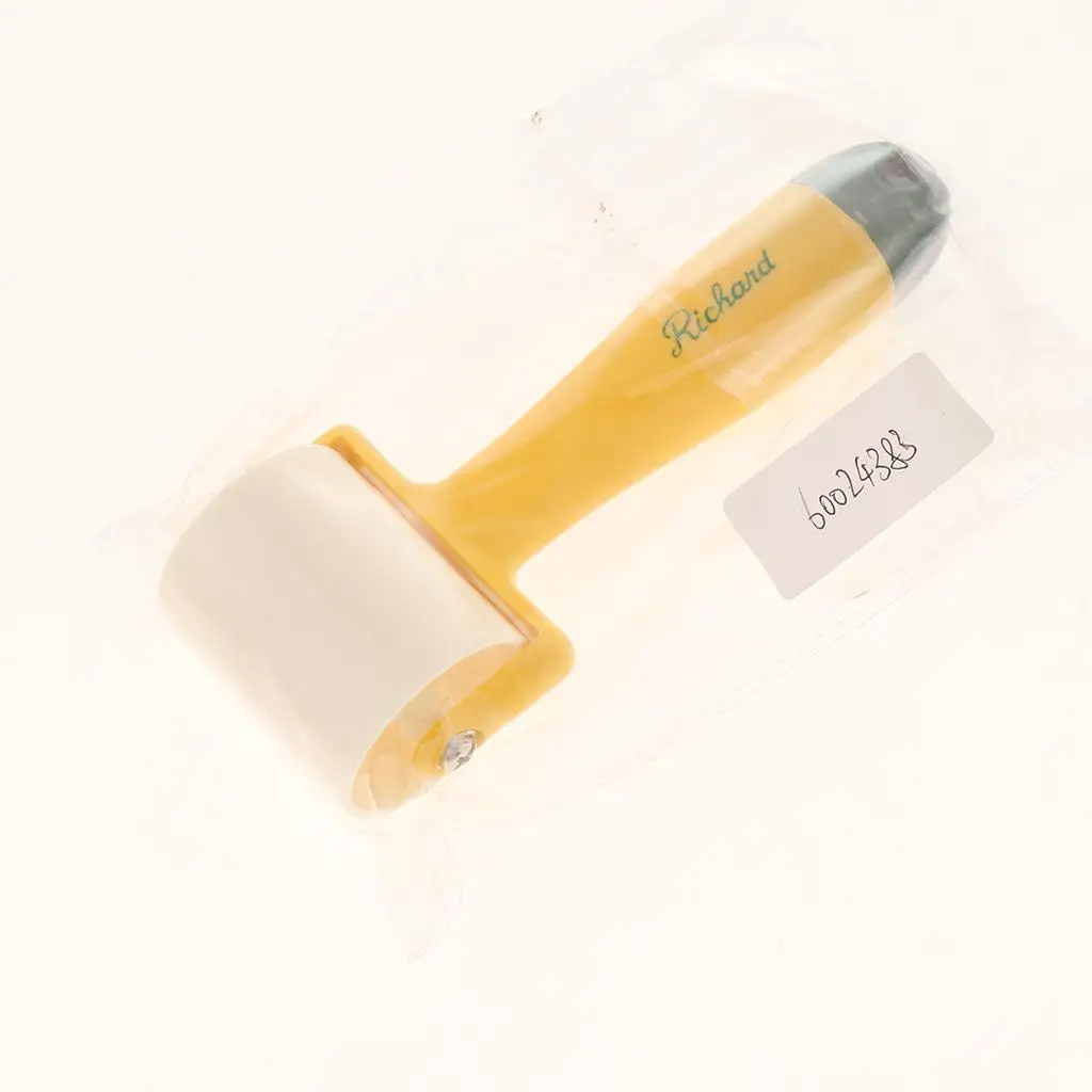 Plastic Seam Roller Wallpaper Hand Tool Ergonomic Handle Noise Filter Wheel for DIY Wall Covering