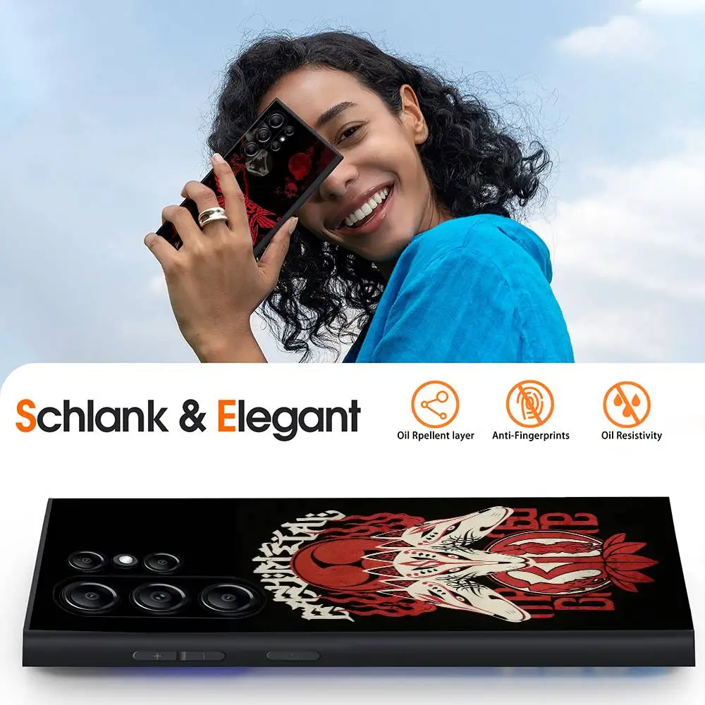 حافظة هاتف معدنية ثقيلة B-BABYMETAL لهاتف سامسونج جالاكسي S25 S24 S22 S23 Ultra S21 S20 Plus 5G حافظة حماية من السيليكون Funda