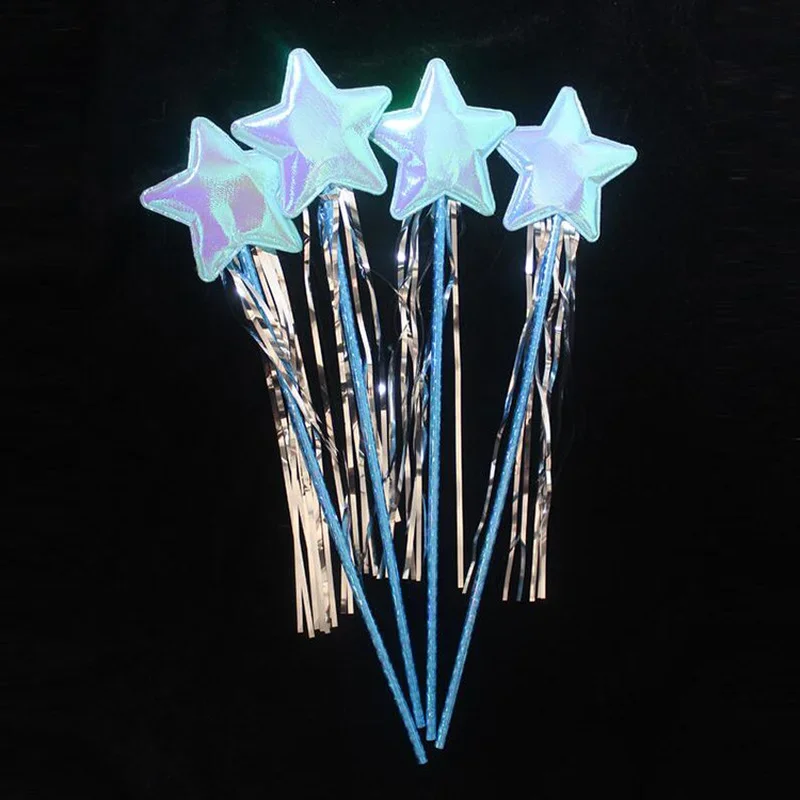 Kiddie Favors Star Magic Wand Angel Fairy Wands Sticks for Girls Dress up Costume Props