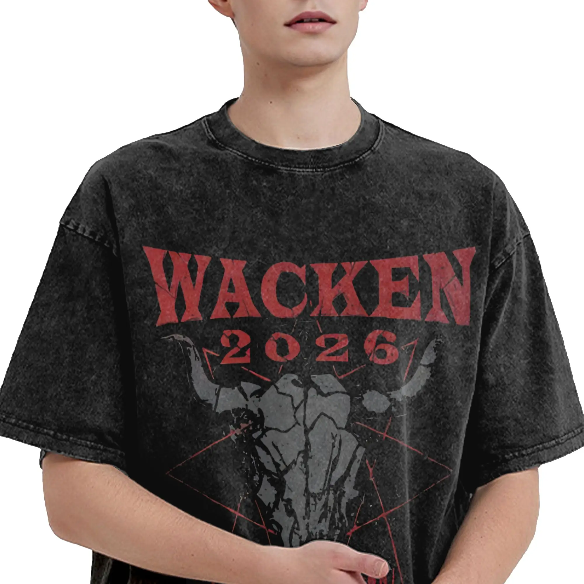 2026 German Open Air rock Festival  Washed T Shirt Streetwear Hip Hop Vintage T-Shirt  Tee Shirt for Men Women 100% Cotton