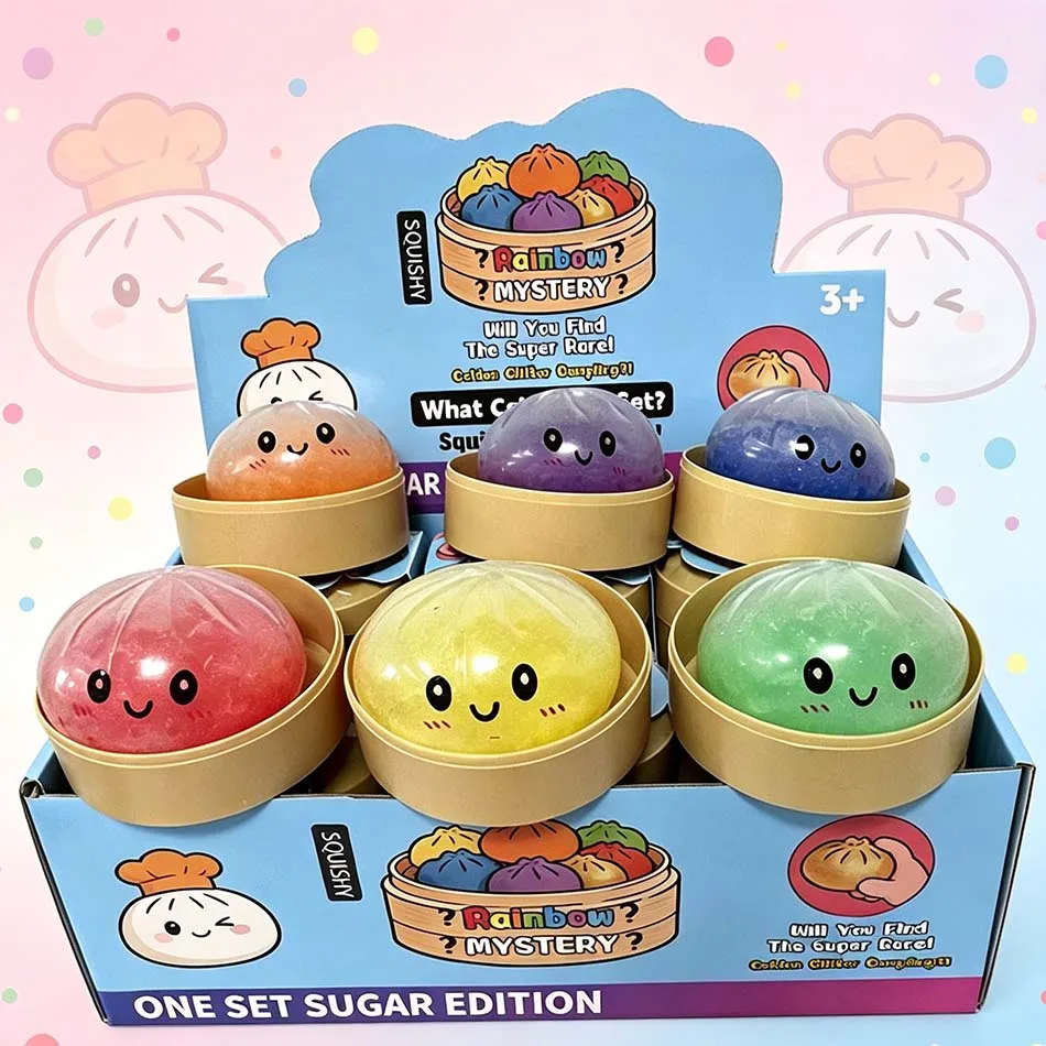 Simulation Flash Dumpling Pressure Ball Slow Rebound Soft Pinch Decompression Toy Office Desk Decor Birthday Gift Children&Adult