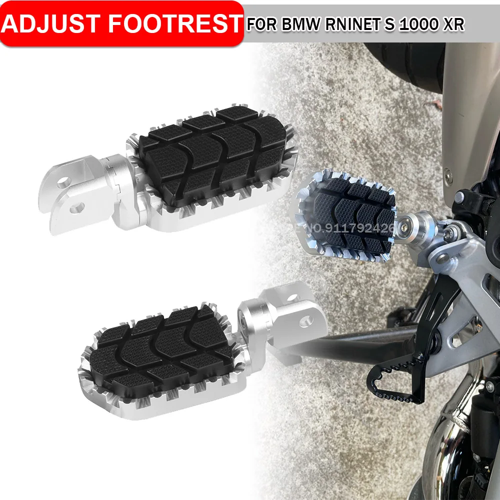 For BMW RnineT Pure S 1000 XR 2020 R1200R 2014 K1300R/S F900R XR K1200R Sport Motorcycle Adjustable Footpegs Rotatable Footrests