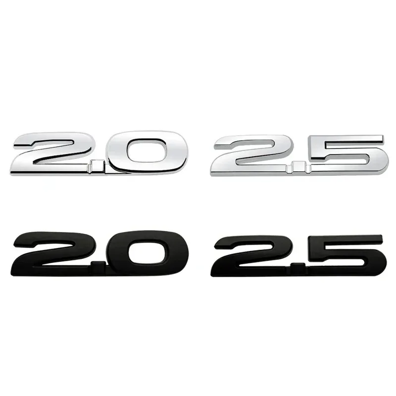 3D Metal 2.0 2.5 Letters Car Fender Emblem Rear Trunk Badge Sticker For Mazda 2 3 5 6 Atenza Axela CX3 CX5 CX7 MX5 Accessories