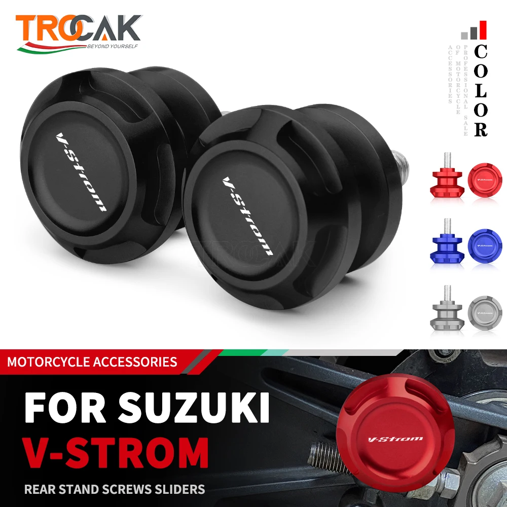 For Suzuki V-Strom 250 1050 XT V Strom 650 VStrom 800DE DL650 DL1000 2023 2022 2021 Swingarm Spools Rear Stand Screws Sliders 8M