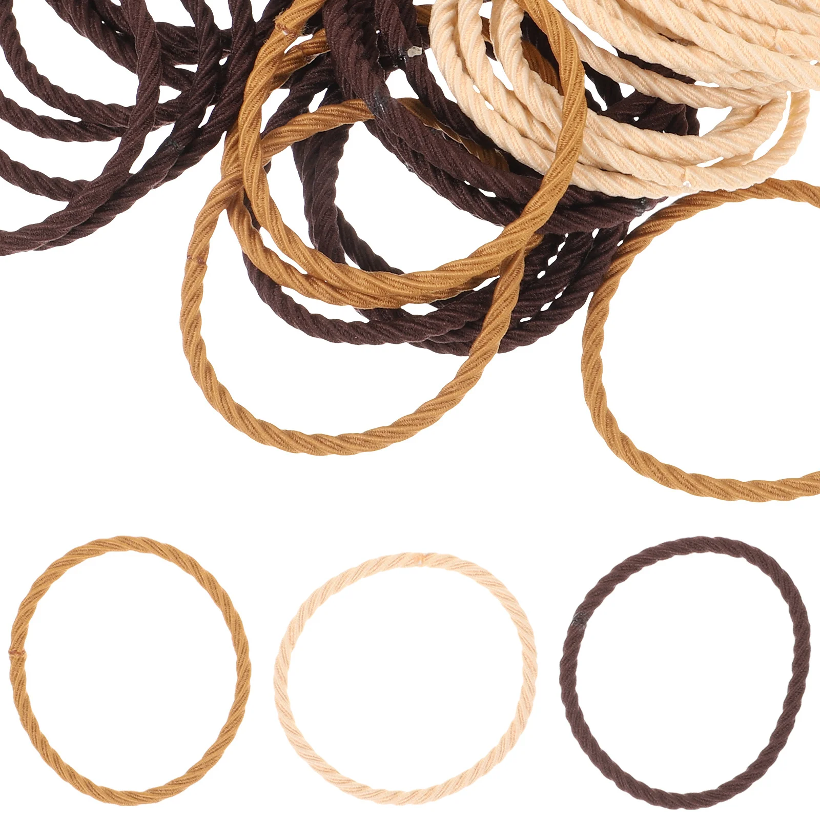 

50pcs Ties For Women Thin Hair Elastic Ponytail Holders No Slip Scrunchies Gentle Hair Ropes Styling Accessories Bulk