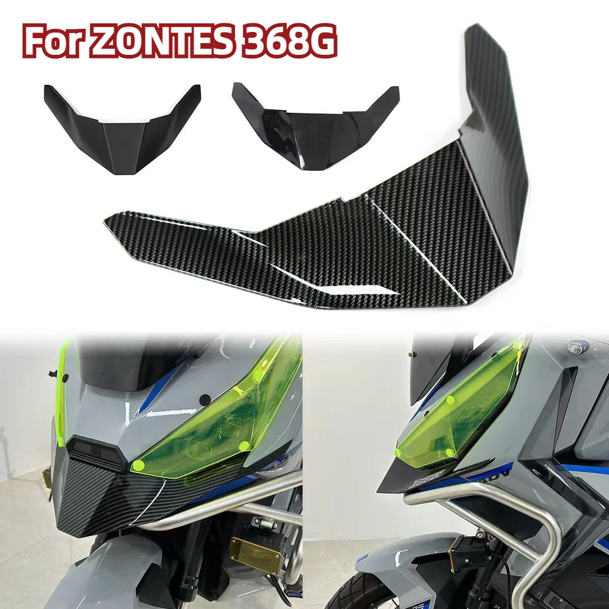 

For ZONTES 368 G 368G Motorcycle Front Nose Fairing Beak Extender Cowl Protector Fender Cover Front Fairing Winglets Aerodynamic