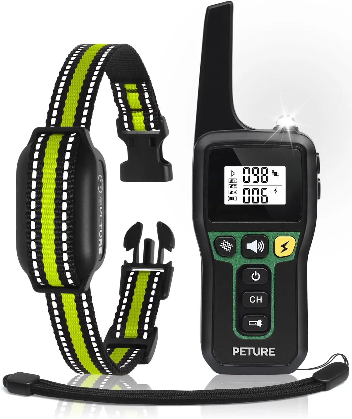 

Dog Training Collar 7-120lbs, Waterproof Rechargeable with Beep/Vibrate/Static & Auto Mode