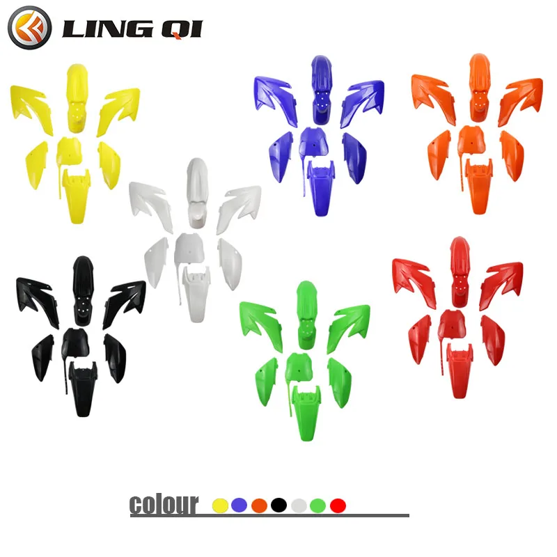 LINGQI Modified Plastic Fender Kit Body Work Fairing Kit Fit for  CRF70 Dirt Pit Bike XR70 50 90 110 125 140 150cc