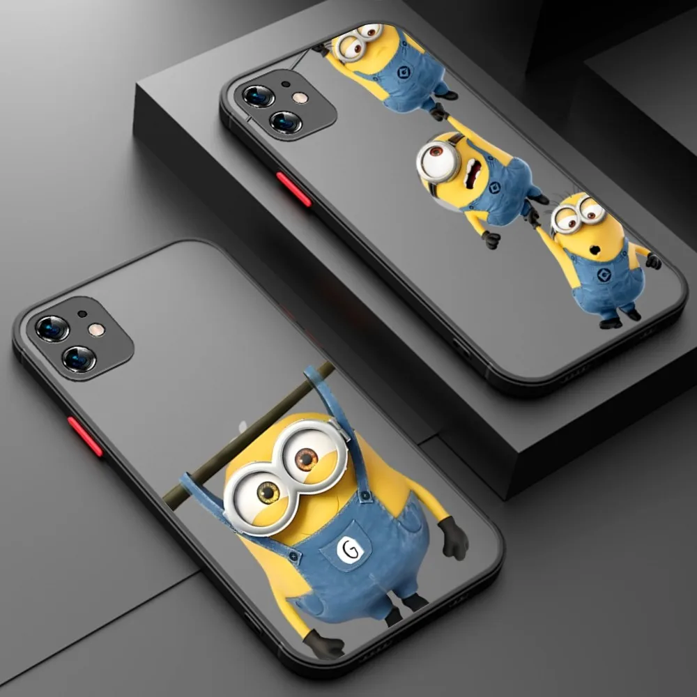 Cartoon Lovely M-Minions Phone Case For IPhone 16 15 14 13 12 11 Pro Max XR XS X 8 Plus 2020 2022 Mini Bumper Transparent Cover