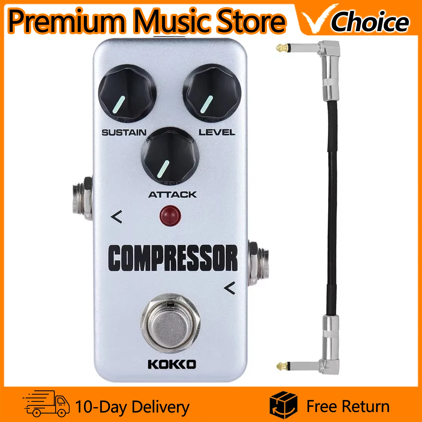 

KOKKO Compressor Electric Guitar Effects Peda Mini Pedal for Electric Guitar Bass Guitar Accessories Pure Analog Circuit Design
