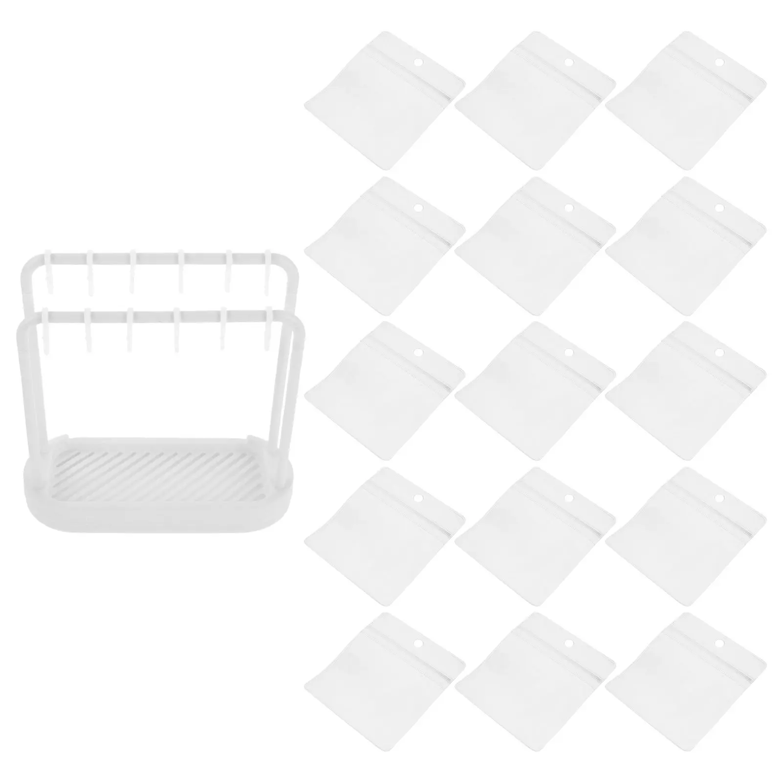 

Набор миниатюрных подставок для одежды: пластиковые держатели для платьев, прозрачные пакеты, подвесные крючки, подставки для значков, декор для кукольного домика