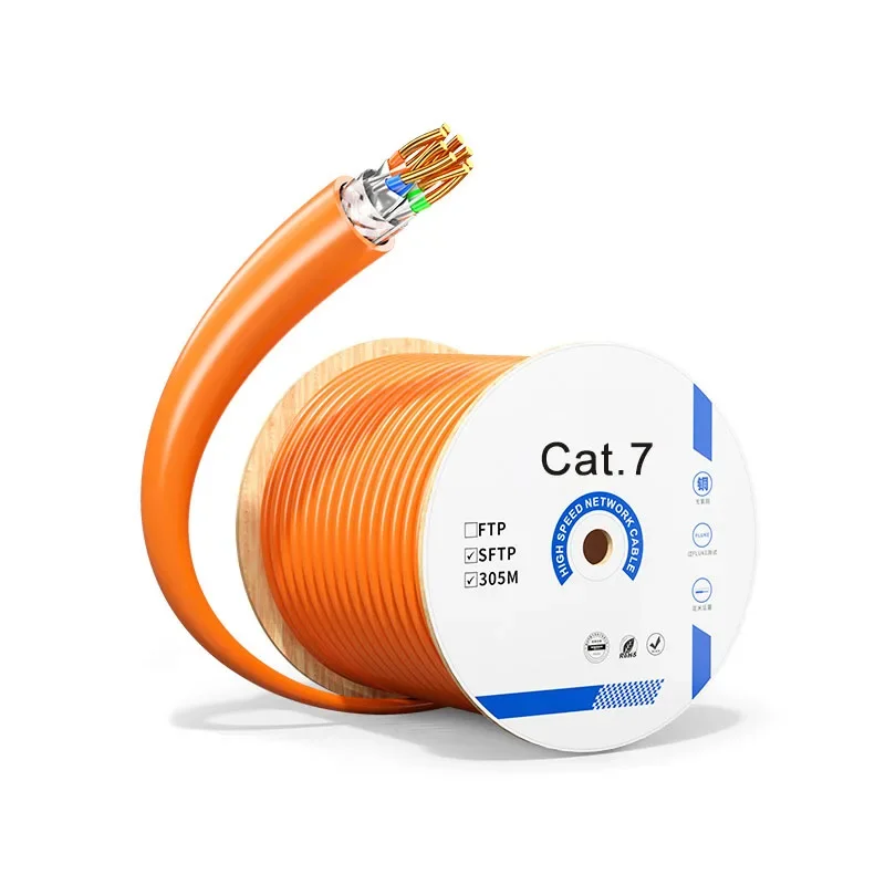 cabo de rede sftp cat7 10gbps 1000ft alta velocidade cobre puro 8core 057 mm lan ethernet internet cat cabos 01