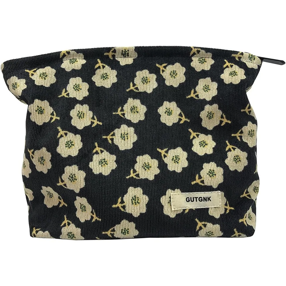 

Женская косметичка - Вельветовые косметички Эстетический дизайн Женская сумка-тоут Женский пенал, милый смайлик для макияжа Org