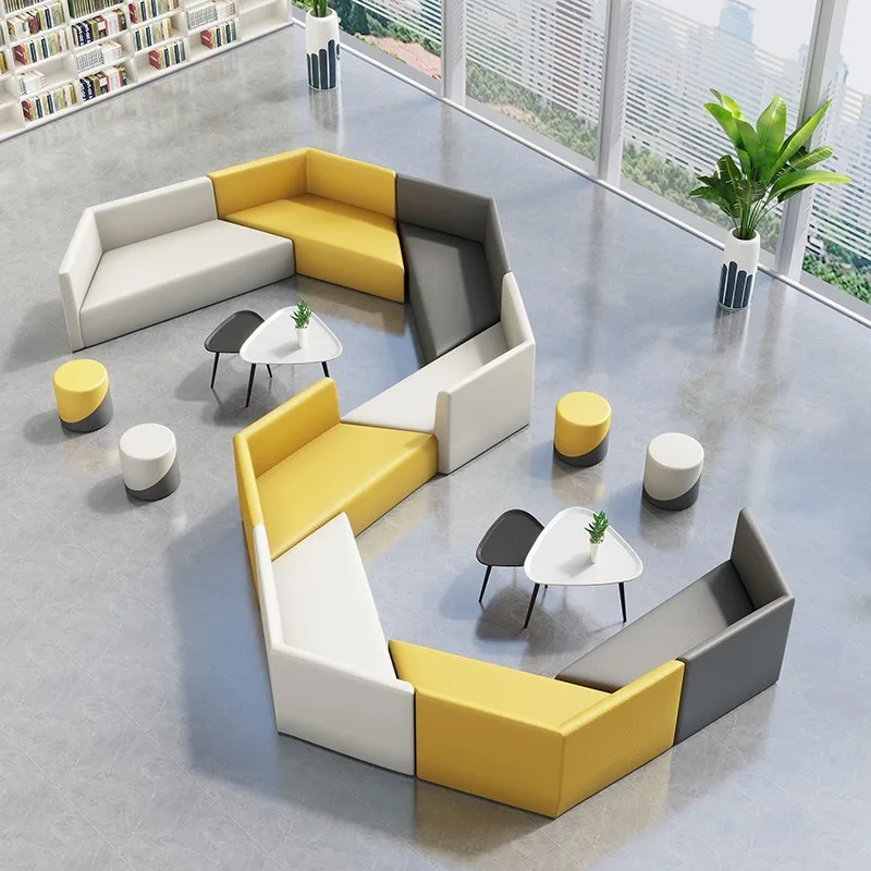 Resting area sofa combination creative simplicity modern training institution reception leisure personality meeting area direct
