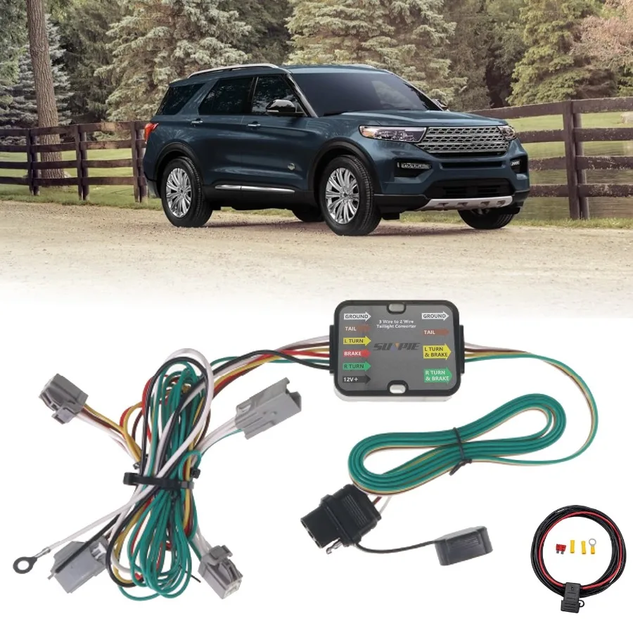 

Trailer Wiring Harness Compatible with Explorer 20202025 Taurus (20102019) and Lincoln MKS (20132016) Custom 4 Pin Trailer Hi