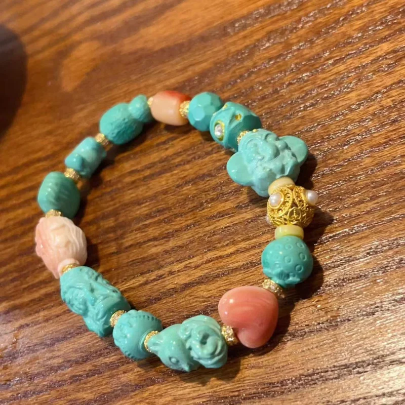 

Design Turquoise Multi-Gem Bracelet High-End Fashion Jewelry Accessories