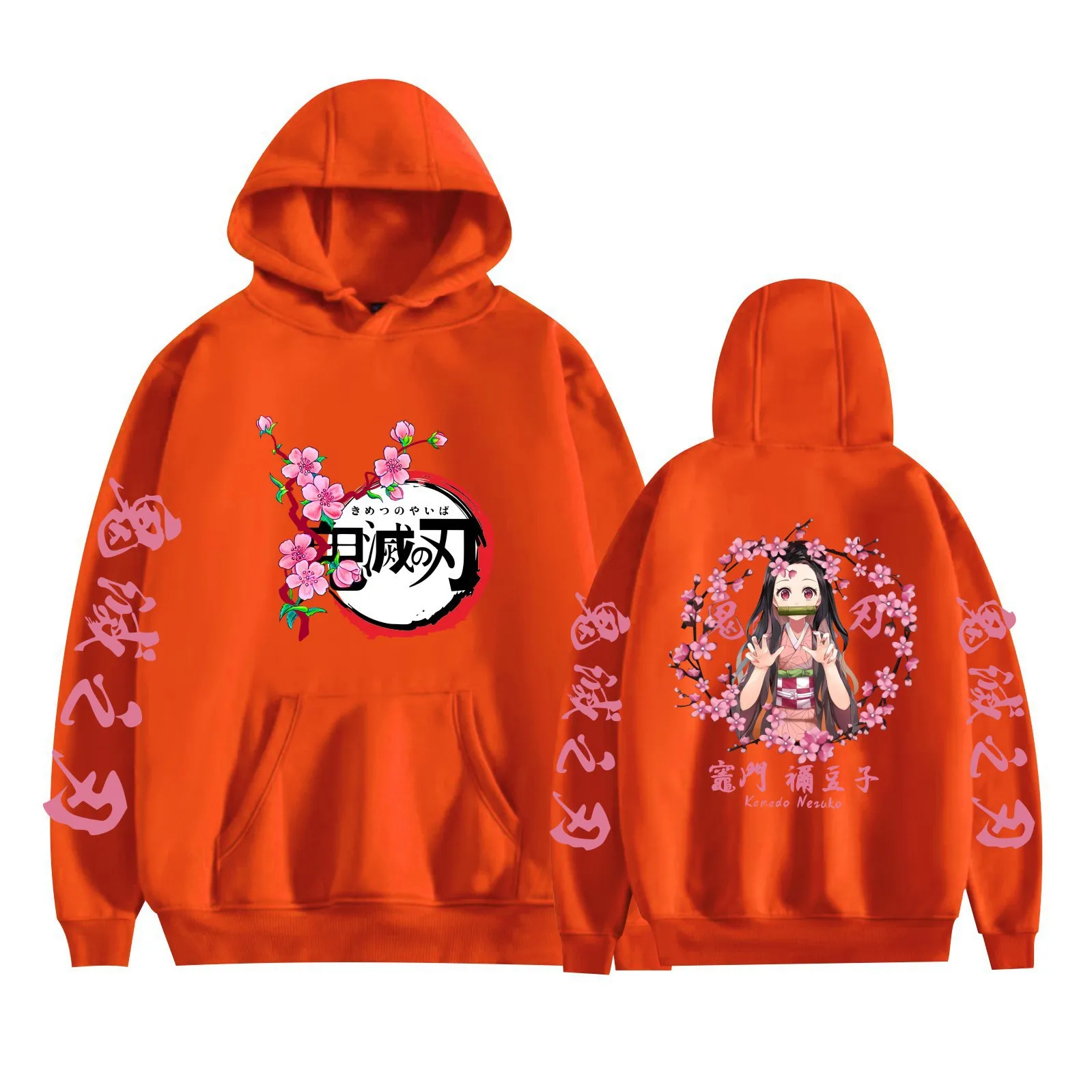 

No Added Velvet Anime Hoodie Men Women - Demon Slayer Corps Unisex Pullover Hoodies, Zenitsu, Nezuko, Tanjiro Graphic Print