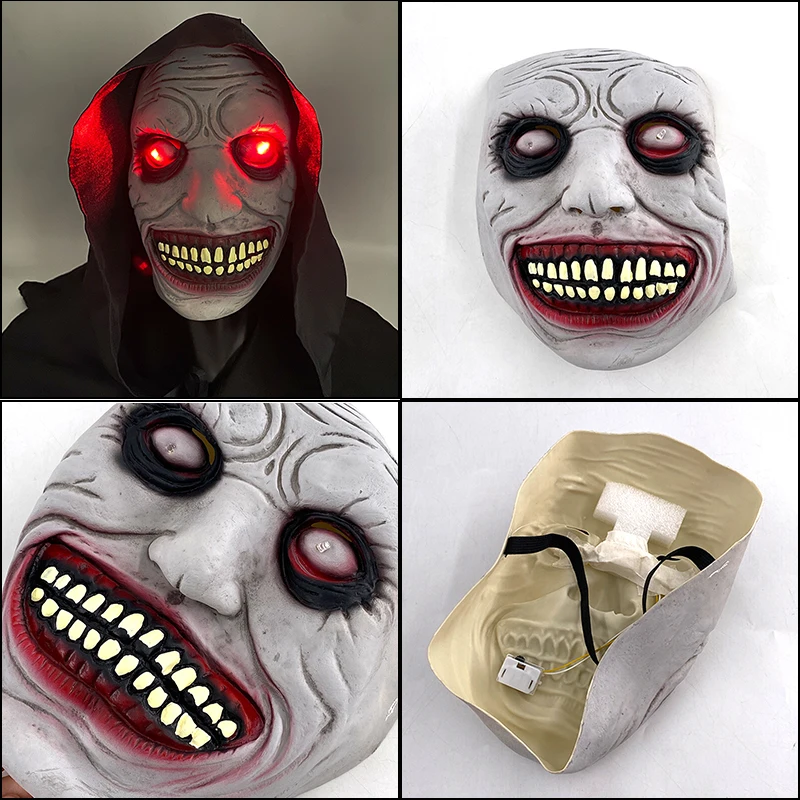 زاحف قناع حفلة الهالوين يبتسم شيطان مخيف الكبار أقنعة زي الرعب تأثيري كرنفال الدعائم مهرجان الهالوين الدعائم #6