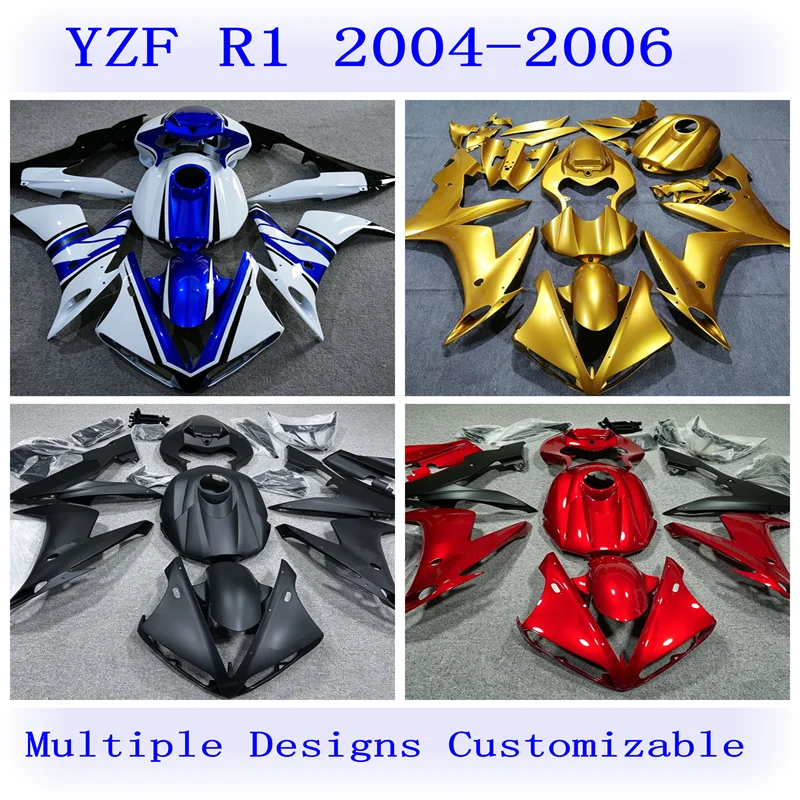 4 Gift New ABS Fairing kit for Yamaha YZF R1 2004 2005 2006 car modification accessories with fuel tank cover customizable