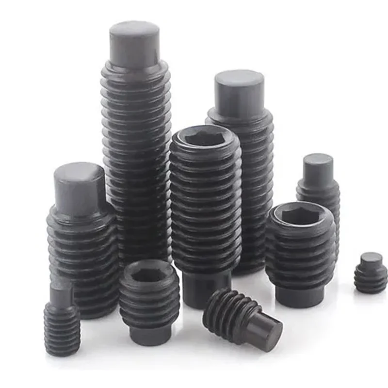 

M3/M4/M5/M6/M8/M10/M12 black alloy steel hex socket dog point set screws grub screws headless screw hardware478