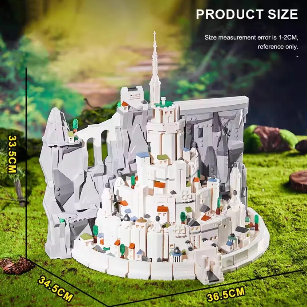 متوفر R-ing MOC Idea Minas Tirith البناء اللبنات الطوب نموذج تجميع لتقوم بها بنفسك لعب للبنين هدية الكريسماس مجموعة