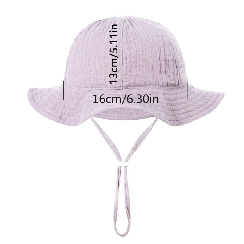 3-12M Baby Sun Hat Fashion Bucket Hat Anti-Wind Sun Protective Panama Hat for Girl Infant Boys Girl Fisherman Hat