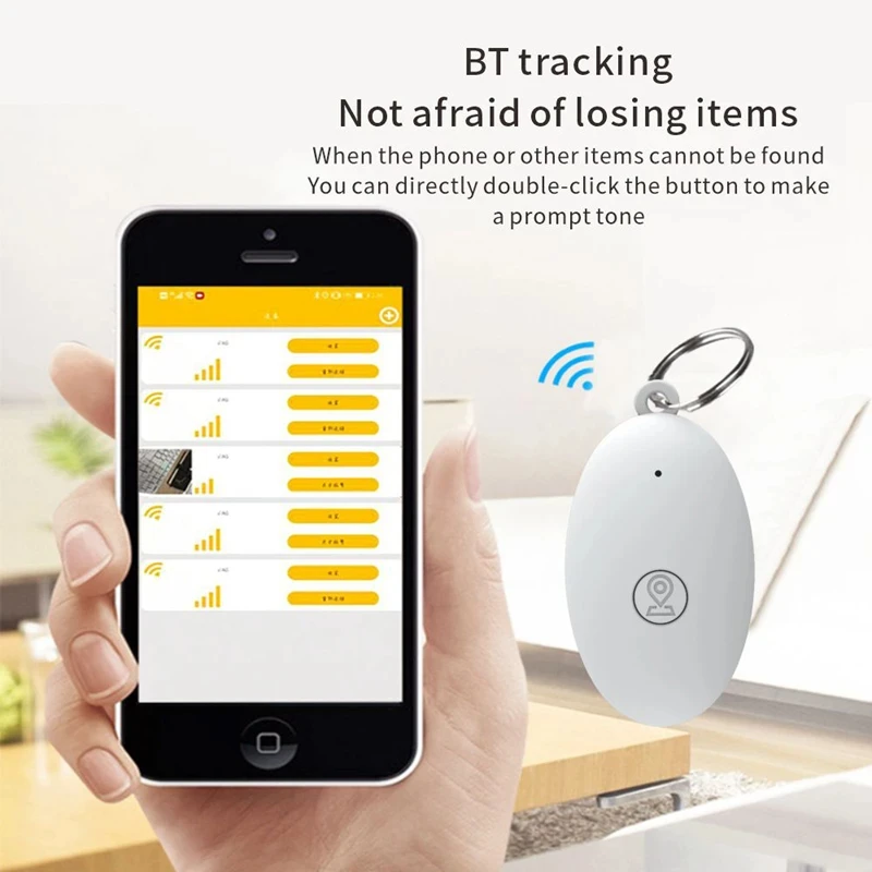 Bluetooth Tracking Anti Loss Locator Oval Shaped Intelligent Two-way Alarm For Mobile Phones Item Locator Tracking Device