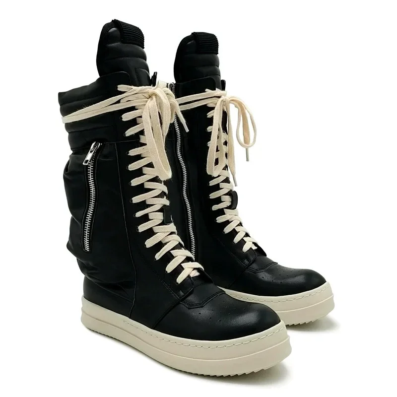 

Top Hight Quality Men Casual Shoes Real Leather Womens Tennis Shoes Brand Designer Fashion Design Goth Y2K style RO shoes