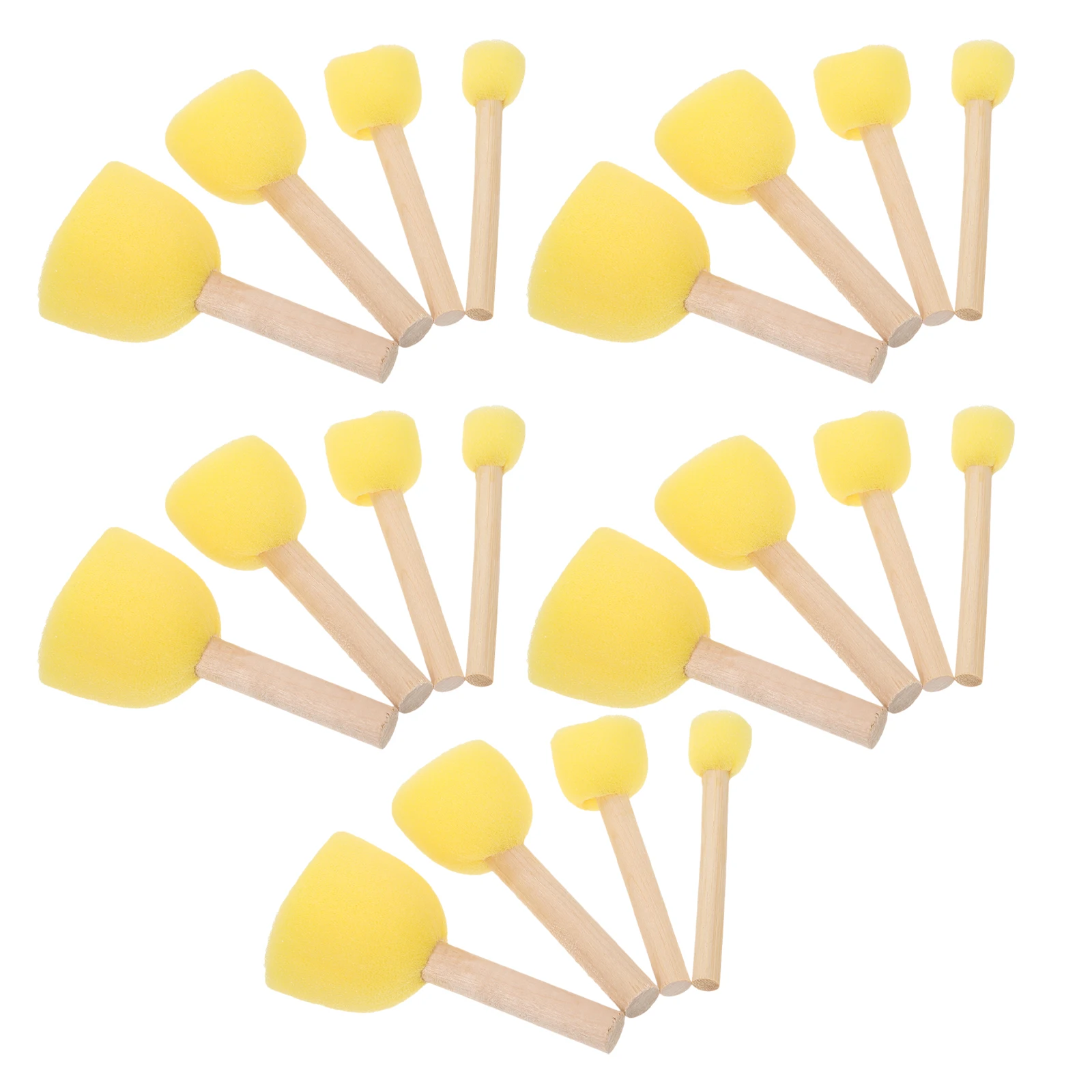 

20pcs Painting Brushes Sponge Stamps Kids Small Brushes Graffiti Foam Supplies Watercolor Oil Acrylic Template