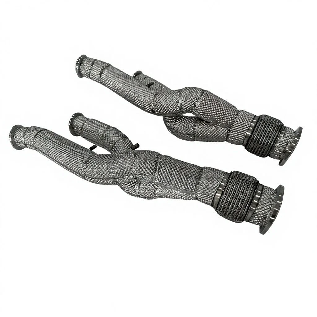 Picture 4: Exhaust Downpipe For Lamborghini Aventador LP700 With Heat Shield Header 304 Stainless Steel