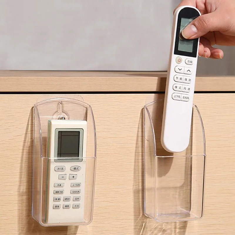 Soporte de acrílico transparente para Control remoto, estantería de Control remoto de Audio y vídeo para mesita de noche, adecuada para suministros organizadores, 2 uds.