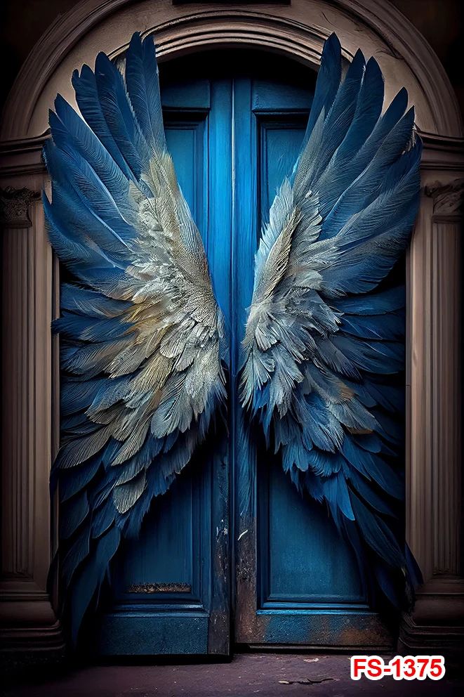 Blue Angel Wings fotográficos cenários para senhora adulta, arte materna, retrato, casamento, festa de aniversário, decoração do estúdio, fundos
